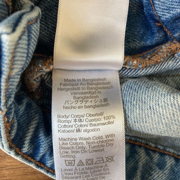 J Crew Crewcuts Denim Girls Size 7 Short Overalls Blue Summer Coastal Cowgirl - Picture 3 of 5